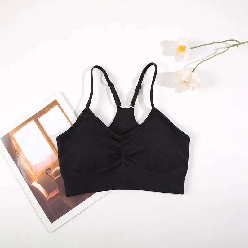 CHRLEISURE Seamless Sports Set Women Yoga 2 Piece Fitness Bra Cycling Shorts