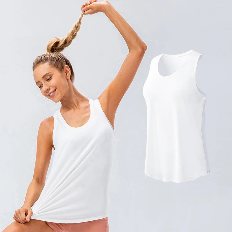 Sport Yoga Tank Top Women Quick Dry Breathable Athletic Shirt