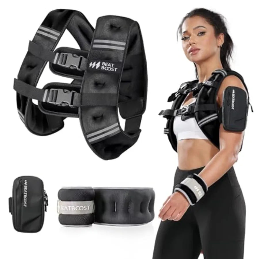 Weighted Vest Women 5 12 15 20 25 30 lb Ironsand for Walking Strength Training Running Workout