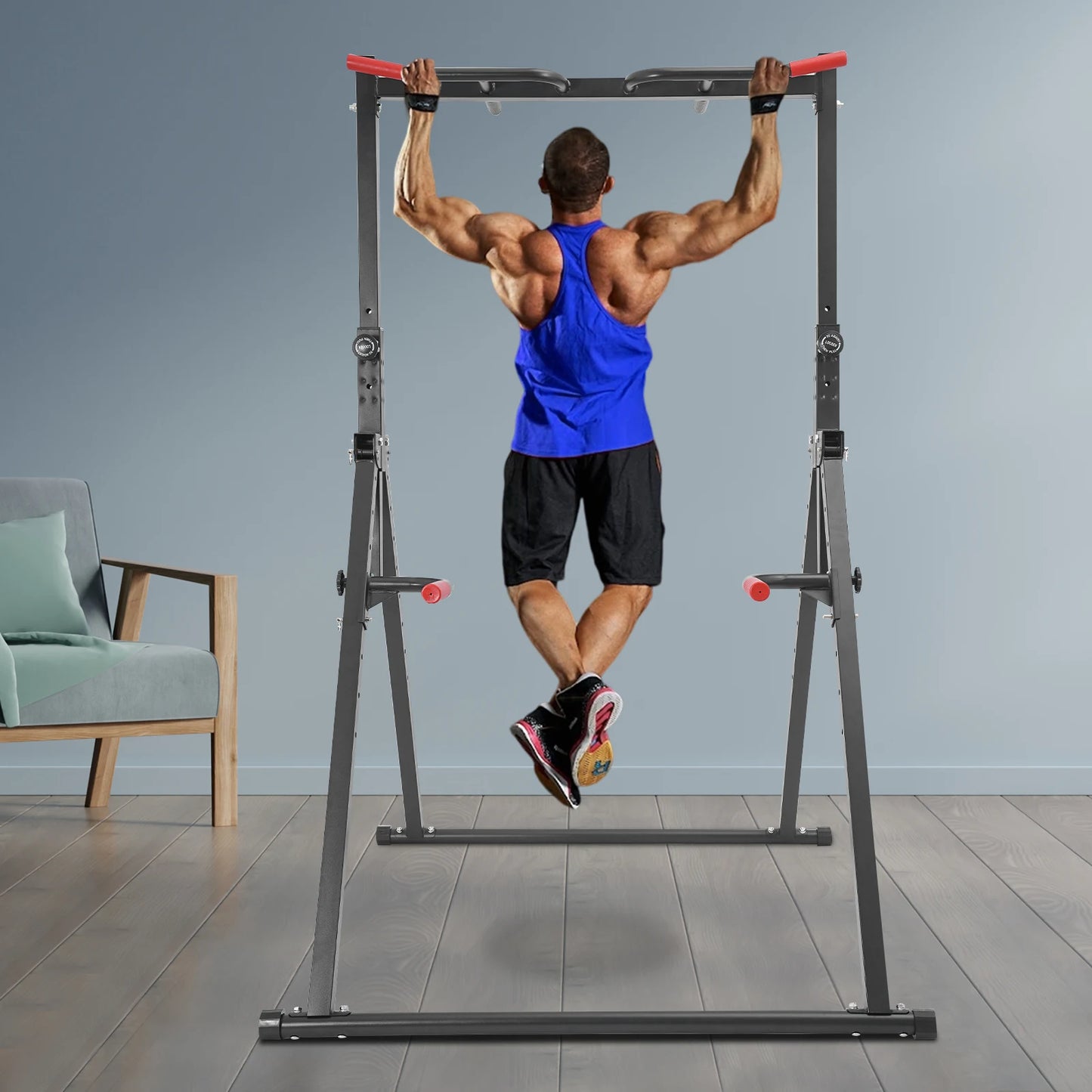 Power Tower Pull-Up Bar Dip Station For Home Gym Equipment