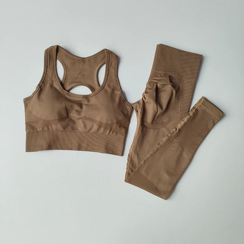 SKINOFSKIN 2-Piece Sports Bra Set For Women Yoga And Running