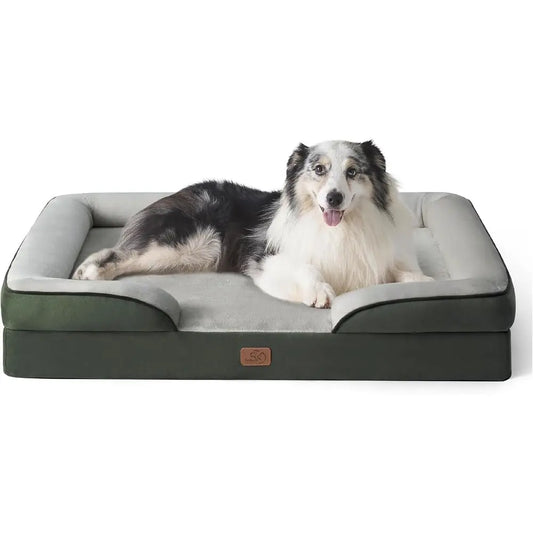 XL Orthopedic Dog Bed or Extra Large Dogs - Waterproo XLarge Dog Cat Bed, Comort Dogs Couch Soa with Washable Removable Cover, P