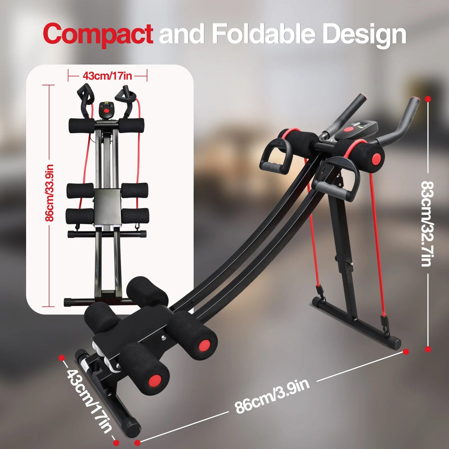 Abdominal Trainer AB Machine For Home Gym Foldable Adjustable