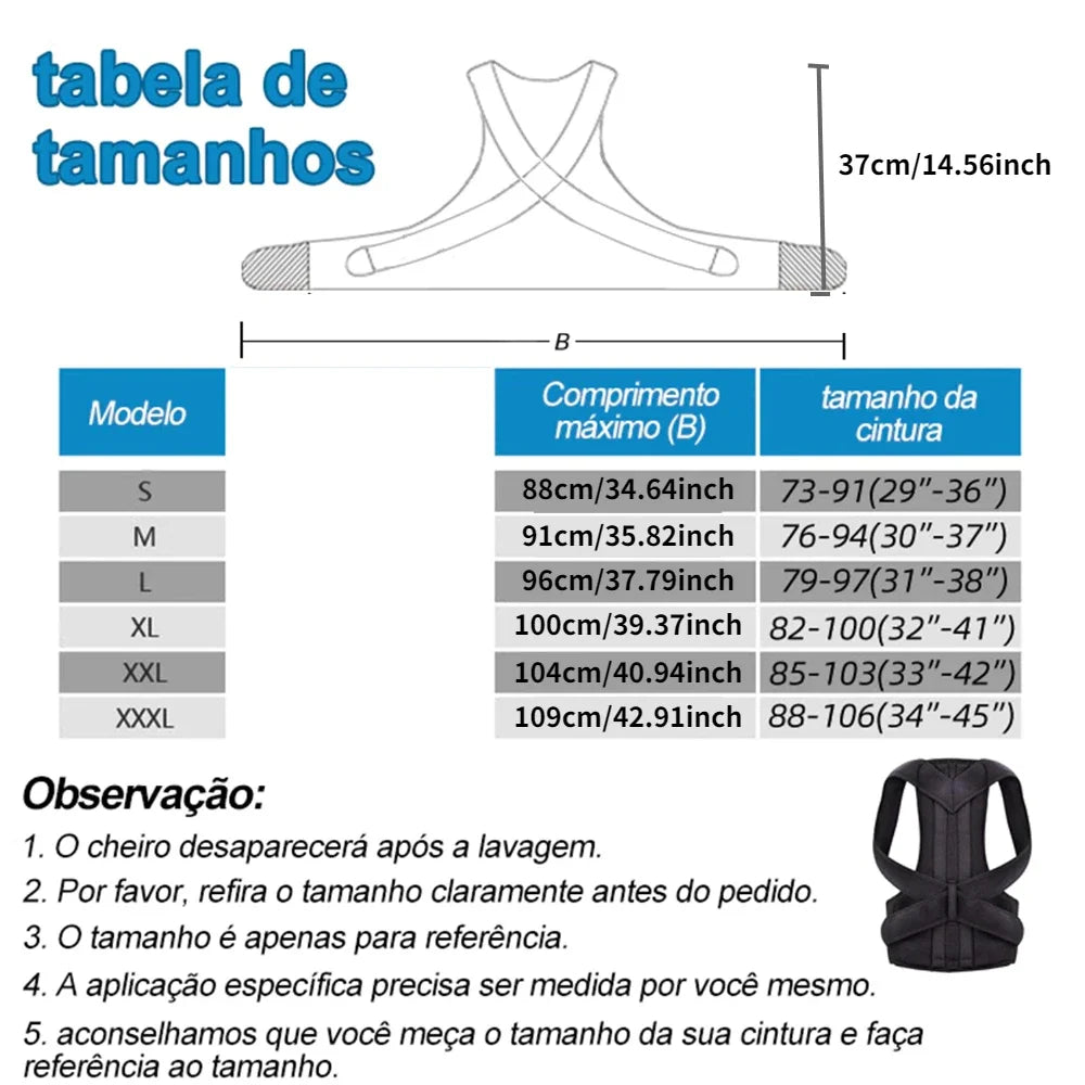 Reinforced Belt Lumbar Posture Corrector Vest With Adjustable Back Support