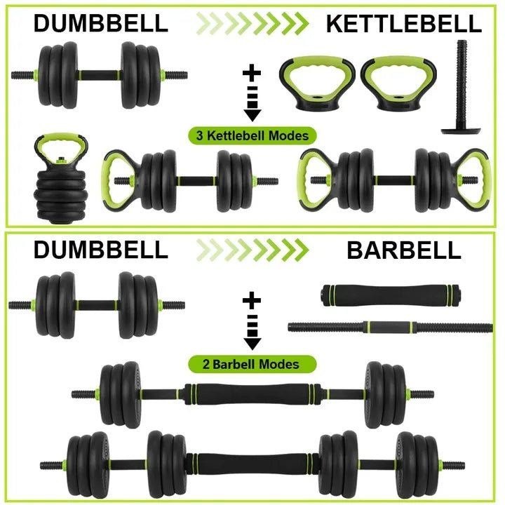 TWISTER.CK Adjustable Dumbbells 4-in-1 Home Gym Set Bundle