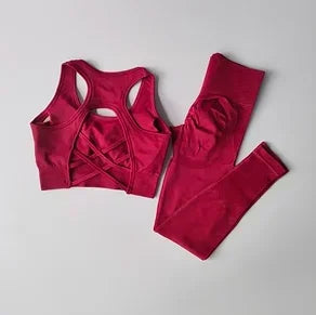 SKINOFSKIN 2-Piece Sports Bra Set For Women Yoga And Running