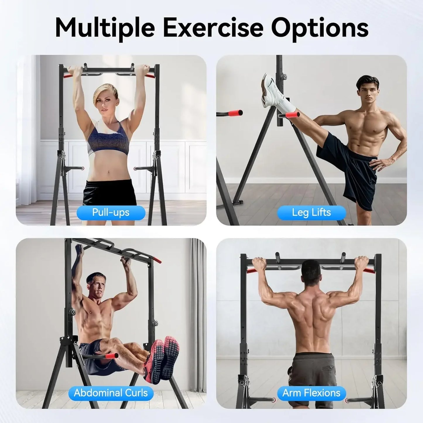 Power Tower Pull-Up Bar Dip Station For Home Gym Equipment