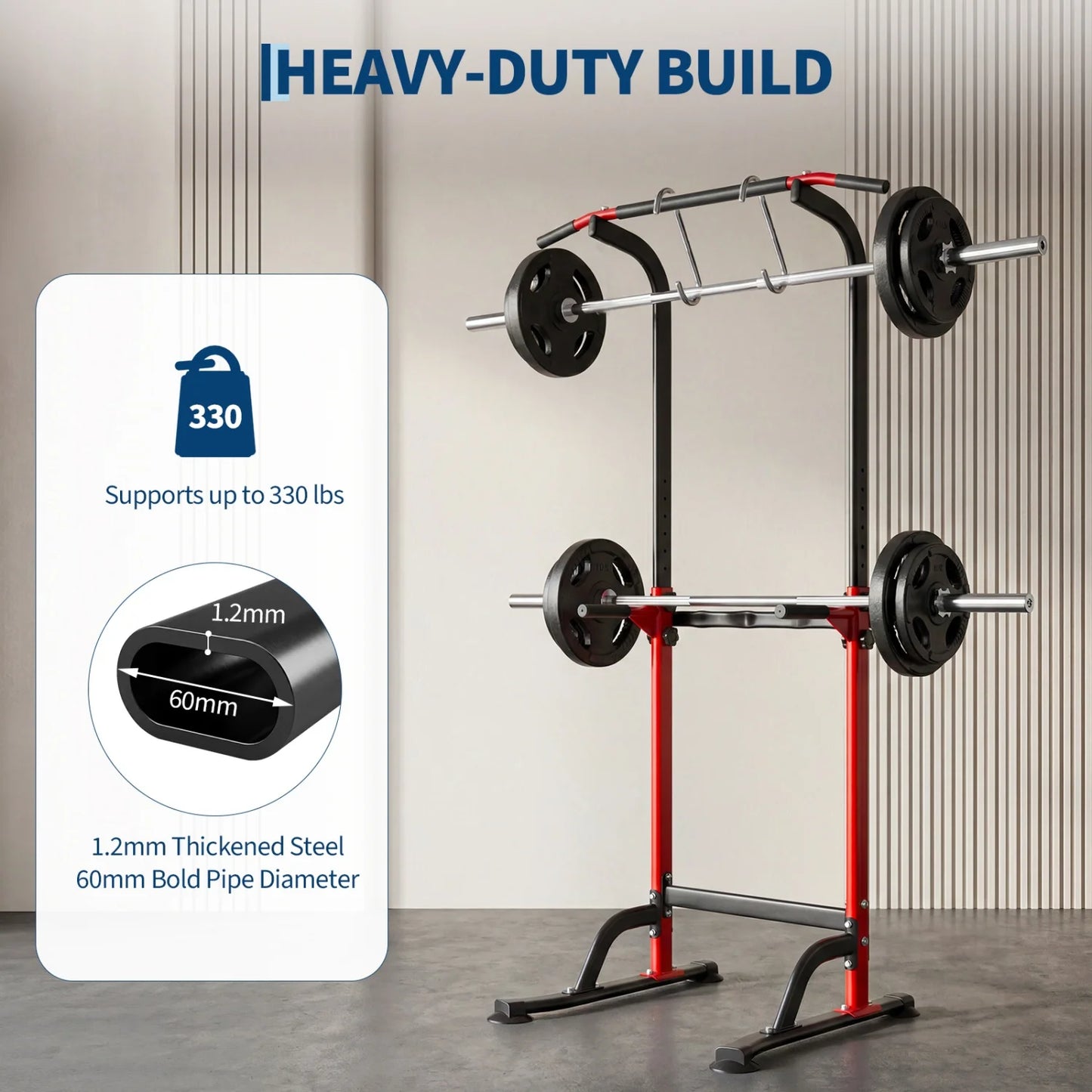 HiMISS Power Tower Pull Up Dip Station for Full Body