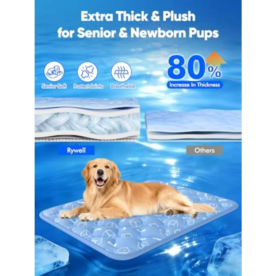 Dog Cooling Mat 2.0 Ocean Waterproof Durable Cooling Pad