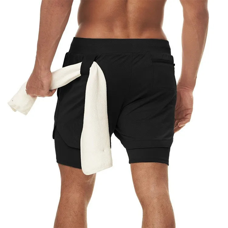 Camo Running Shorts For Men Quick Dry Gym Training Wear