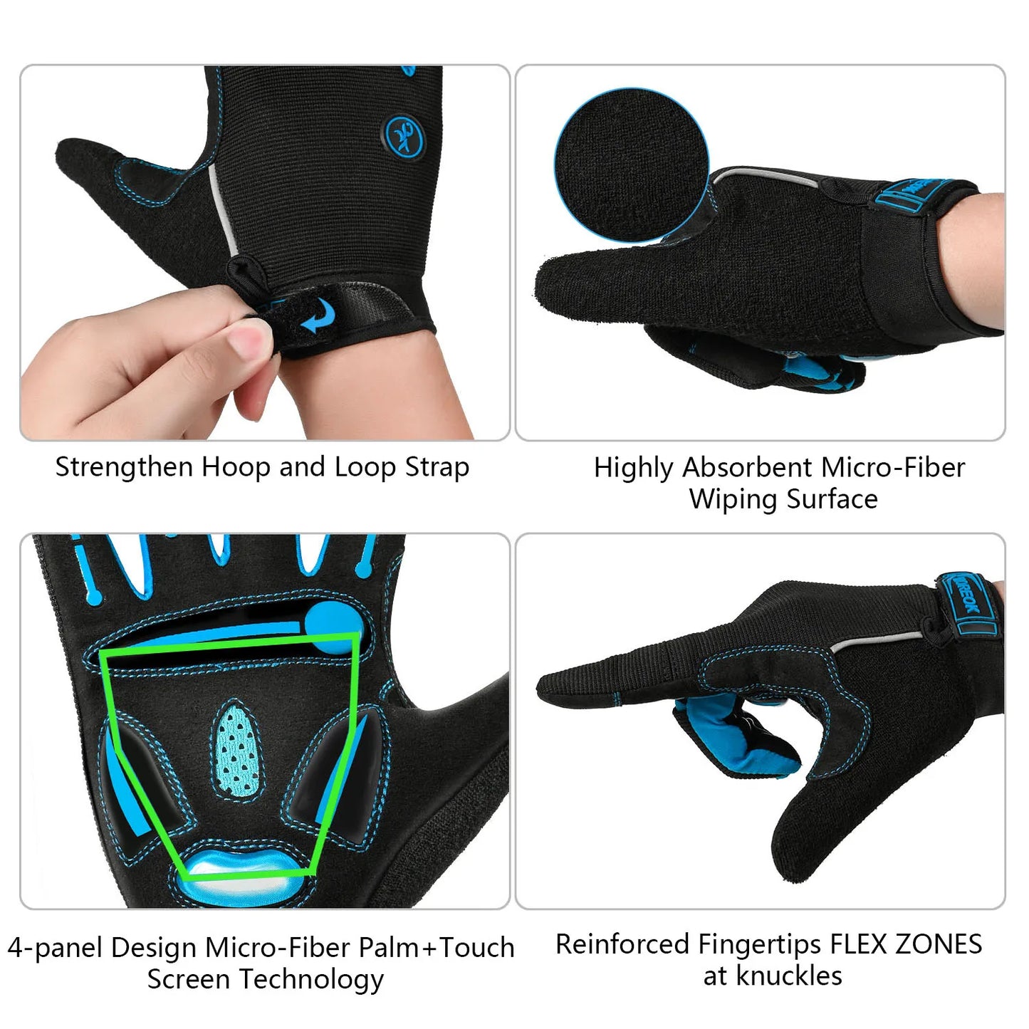 Moreok Racing Gloves Motocross Breathable Non Slip MTB Cycling