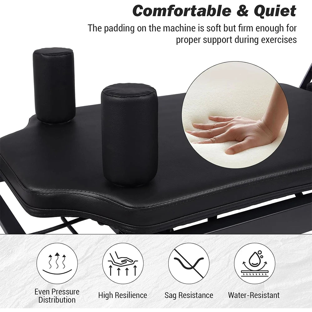 HiMISS Foldable Reformer Pilates Machine With Interchangeable Tension Sets