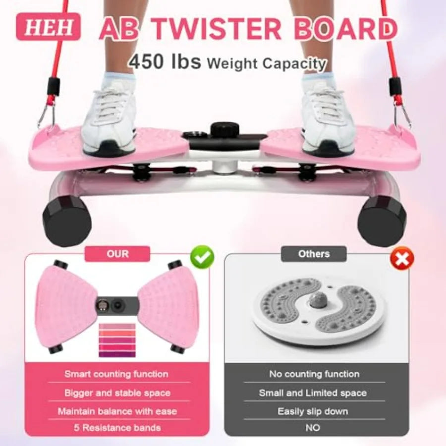 NONE Adjustable Ab Twister Machine With Digital Display