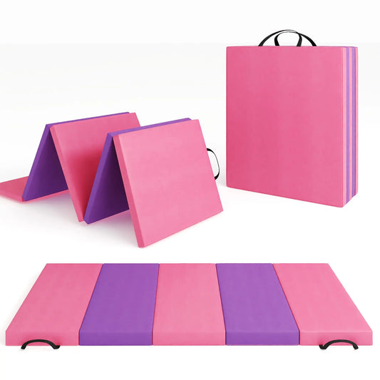 HiMISS Folding Gymnastics Mat For Home Gym Tumbling And Yoga