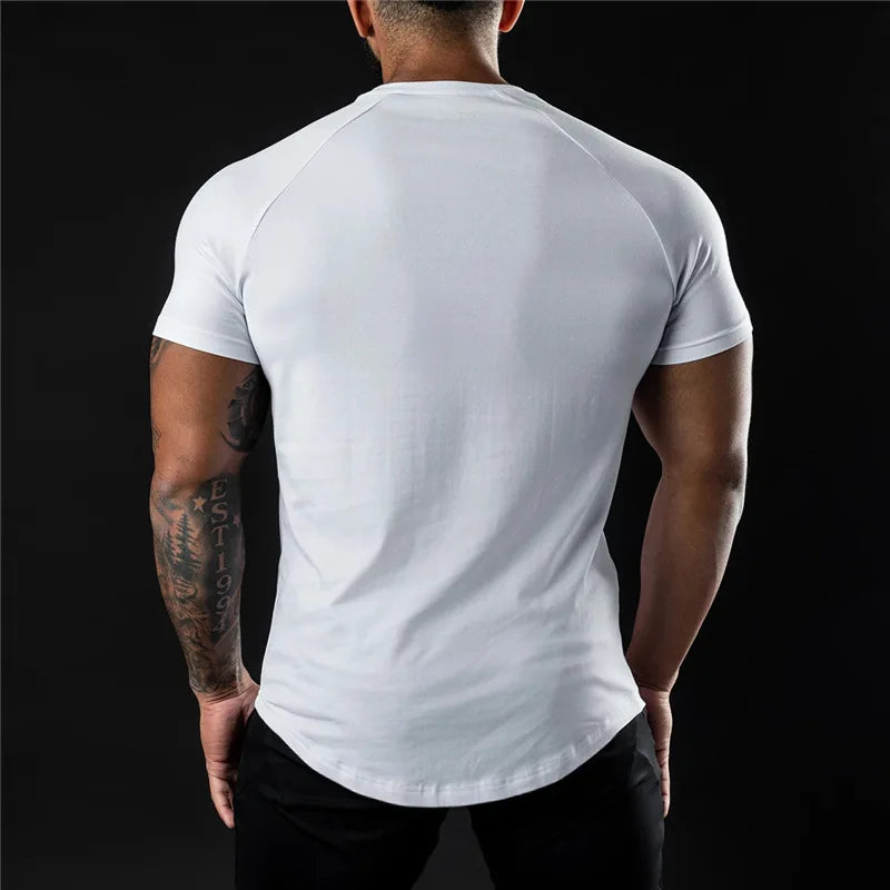 Plain Cotton Gym T Shirt For Women Short Sleeve Breathable