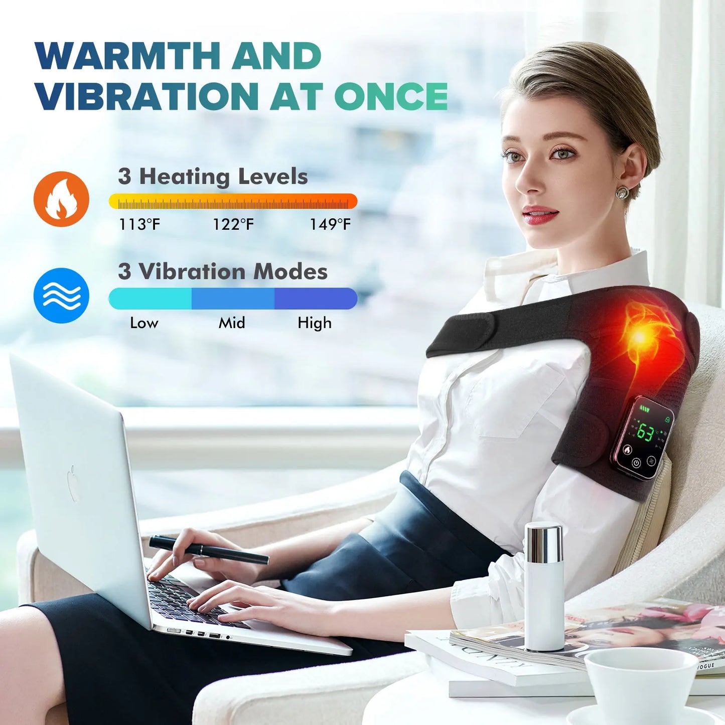 Intelligent Electric Heating Knee Joint Massage Device With Warm Compress