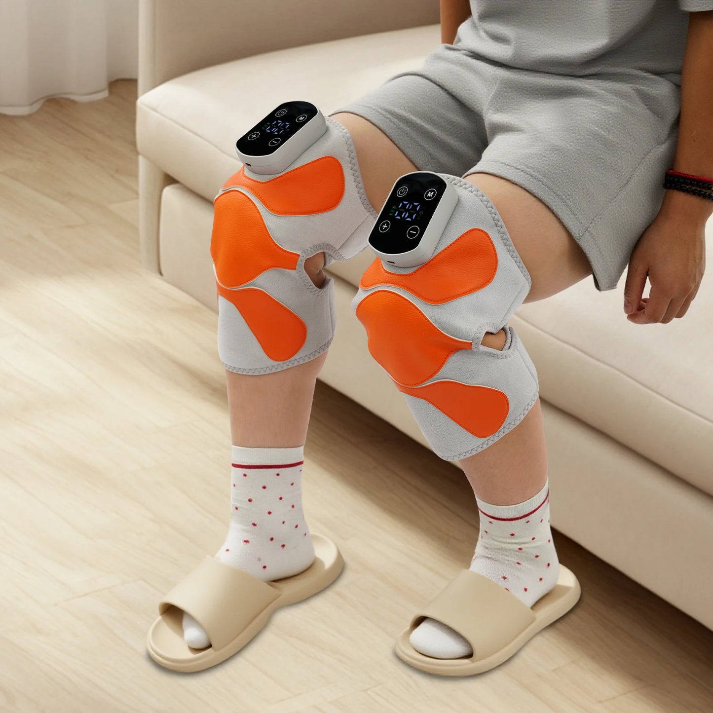 Portable Knee Massager With Heat And Vibration Digital Display