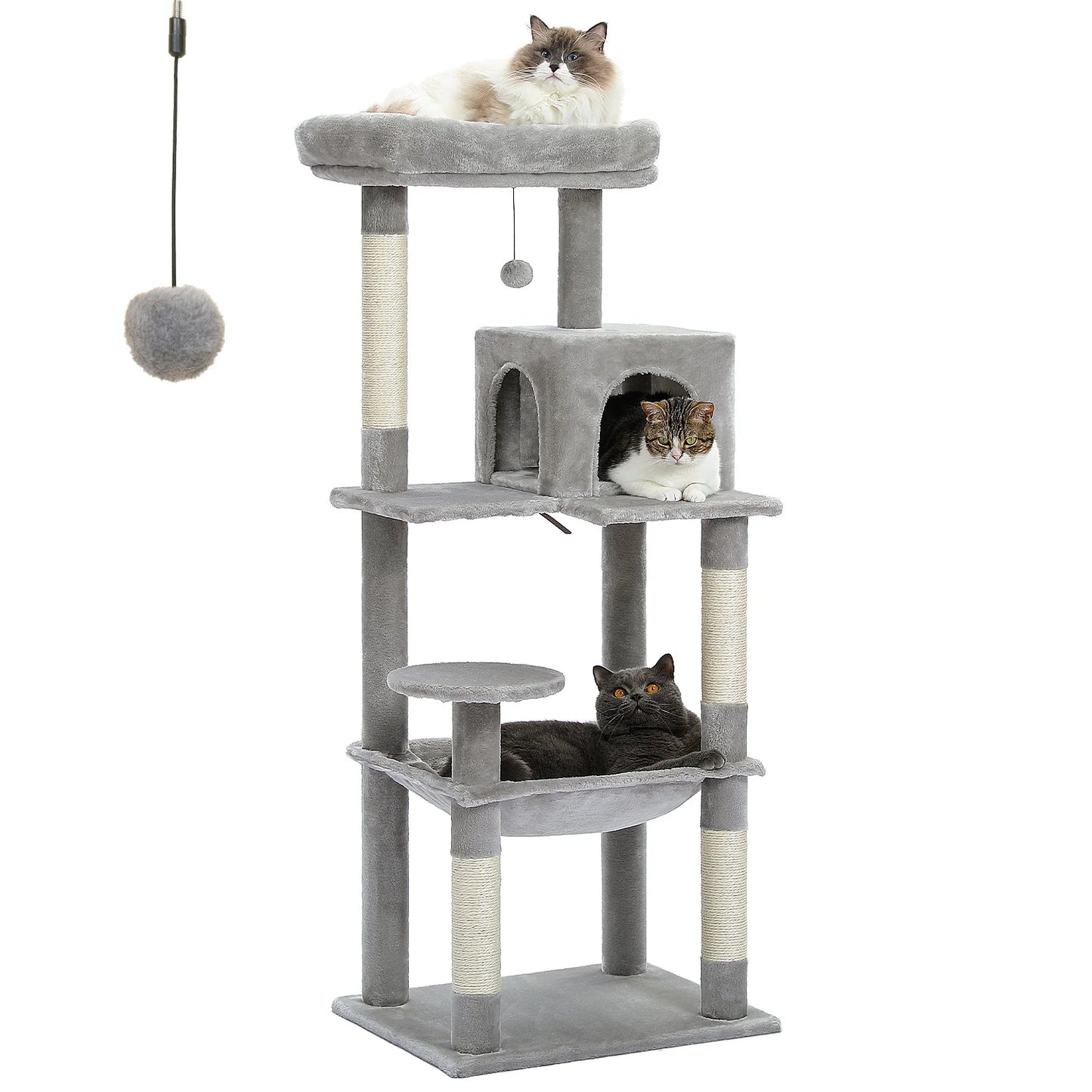 PAWZ Road 5-Level Cat Tree For Indoor Cats Scratching Posts