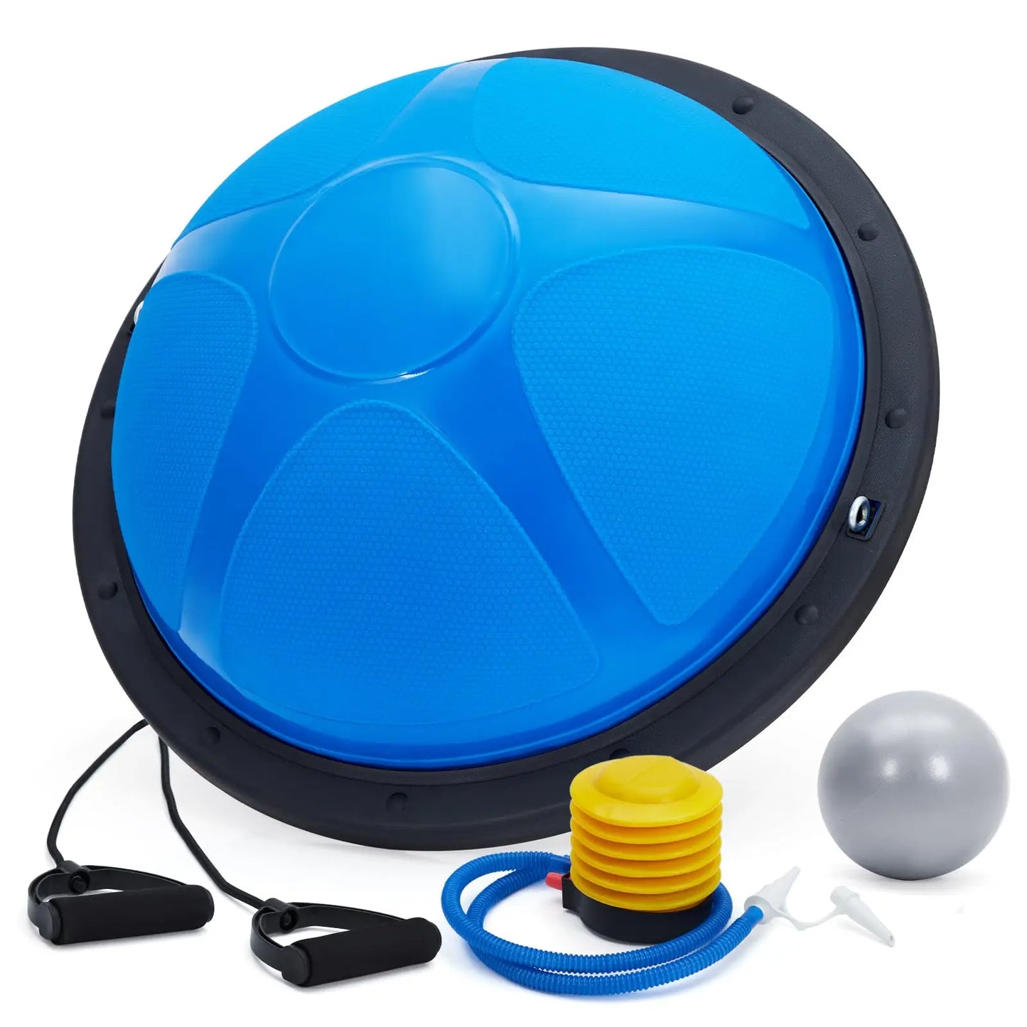 Inflatable Half Yoga Balance Ball With Nonslip Base 1600 Lbs Capacity