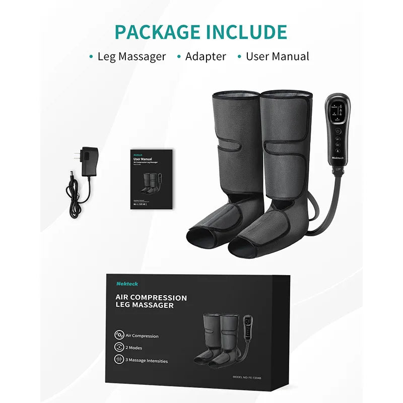 Nekteck Leg Massager Calf Wraps Air Compression for Blood Circulation