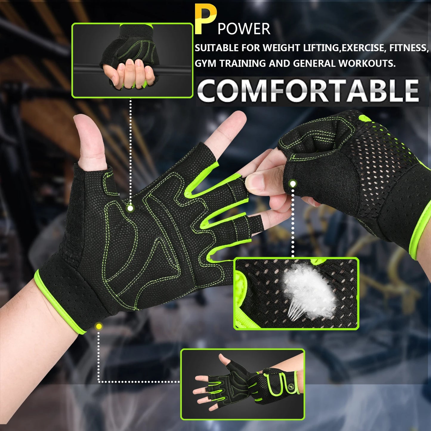 Moreok Gym Gloves for Men and Women Weight Lifting Training