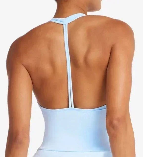 Lemoneno Women Yoga Set Halter Sports Bra and Shorts