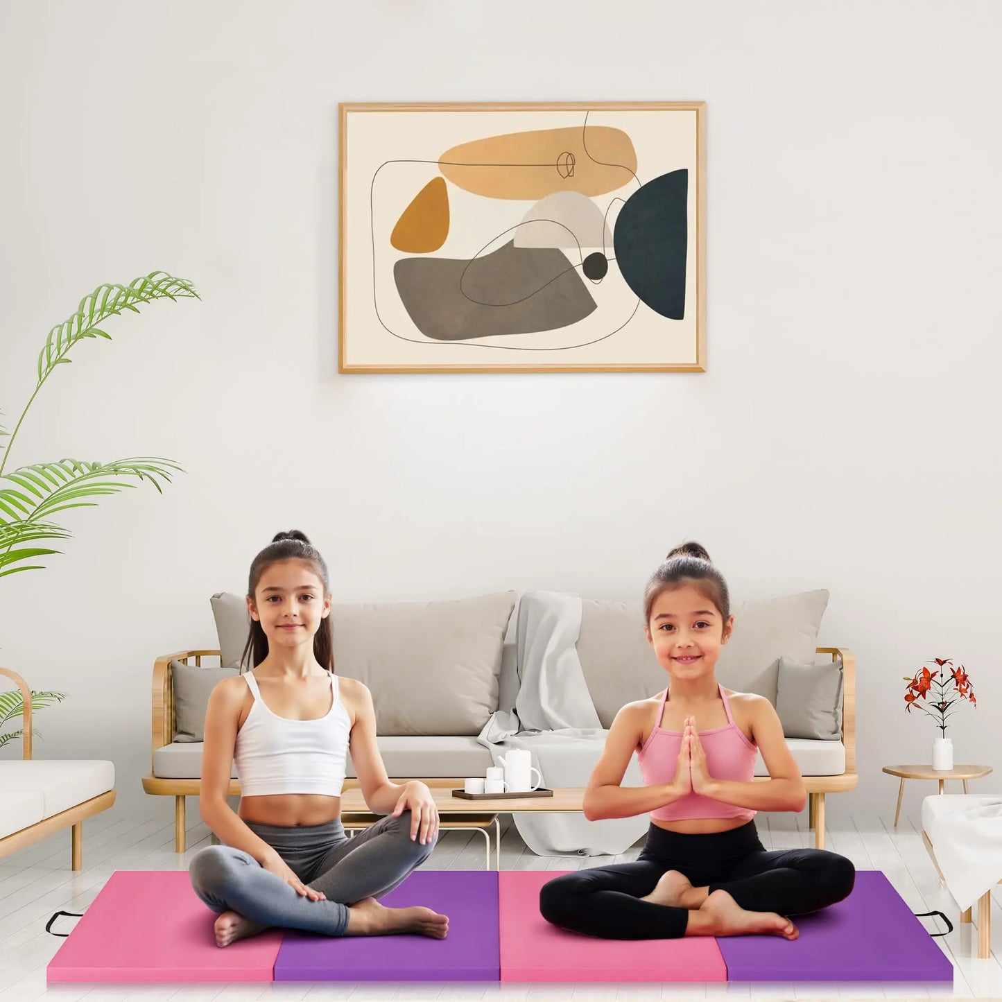 HiMISS Folding Gymnastics Mat For Home Gym Tumbling And Yoga