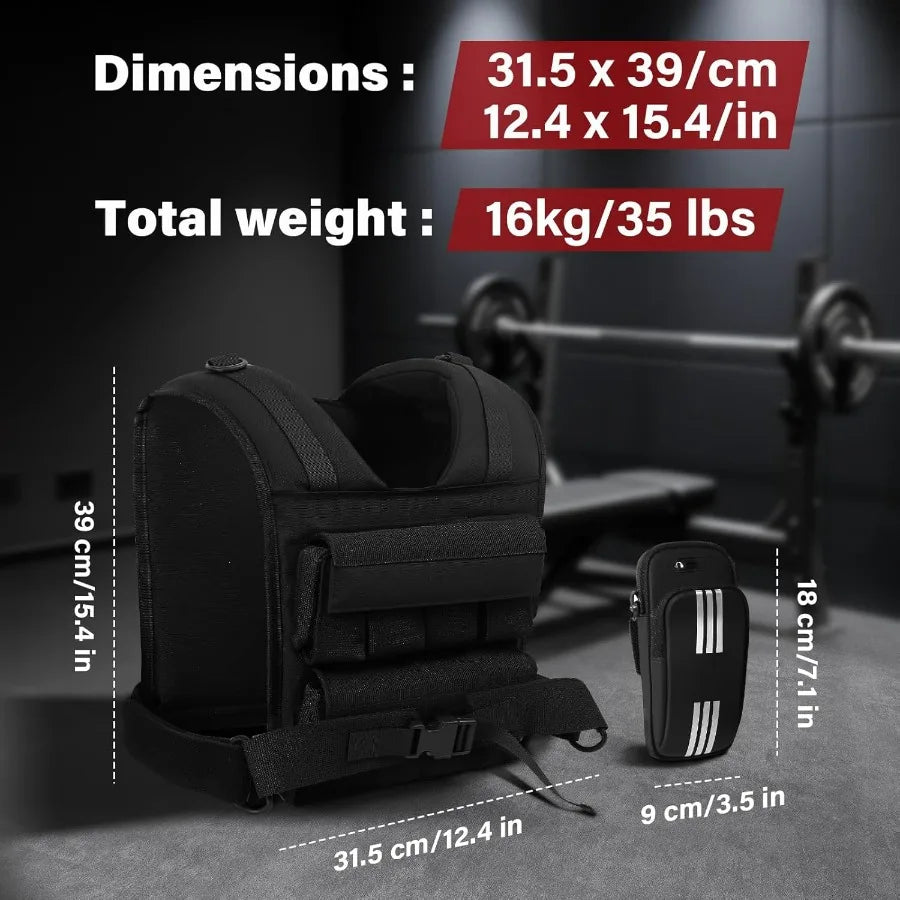 LISM Weighted Vest With Iron Sand Blocks For Training