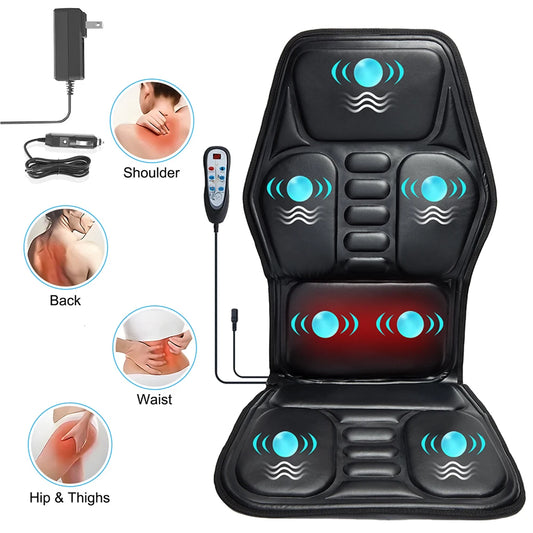 HOMEMASSA Back Massager Pad With Heat and Nine Modes