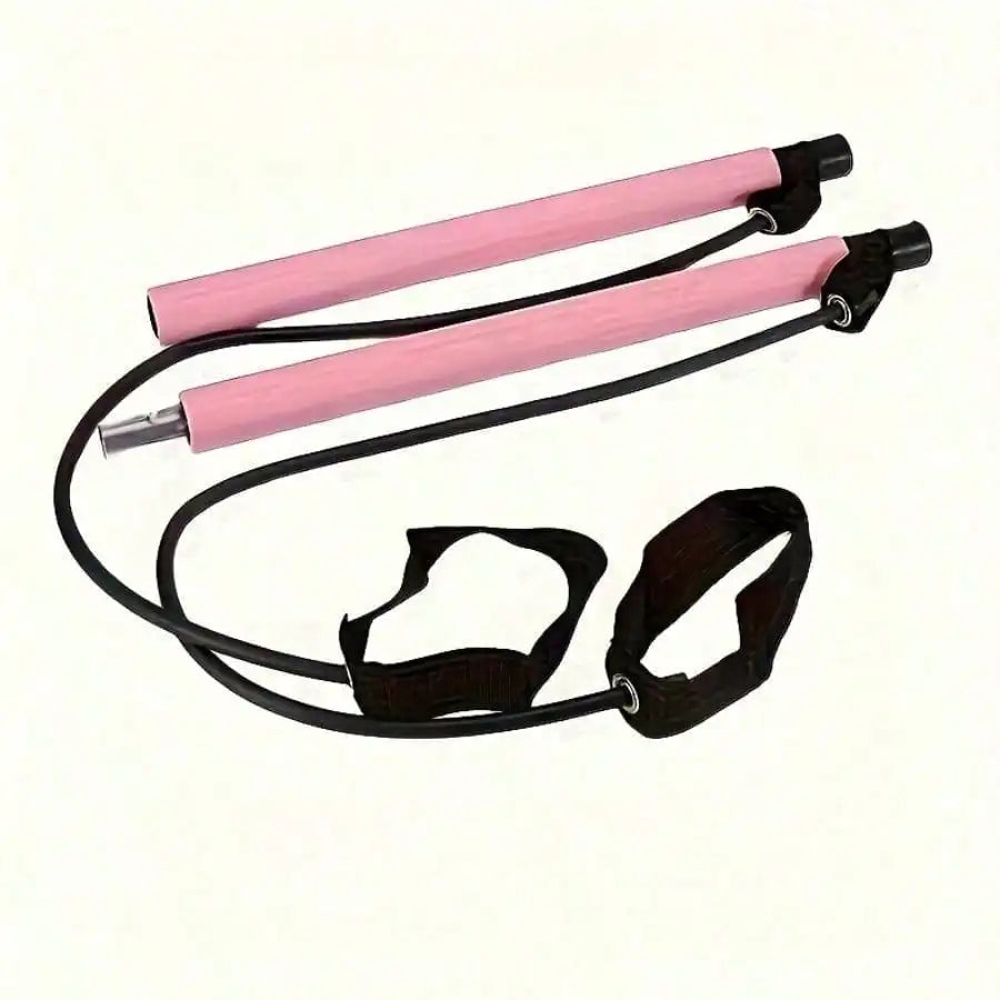 Stainless Steel Pilates Bar Accessories Set With Resistance Bands