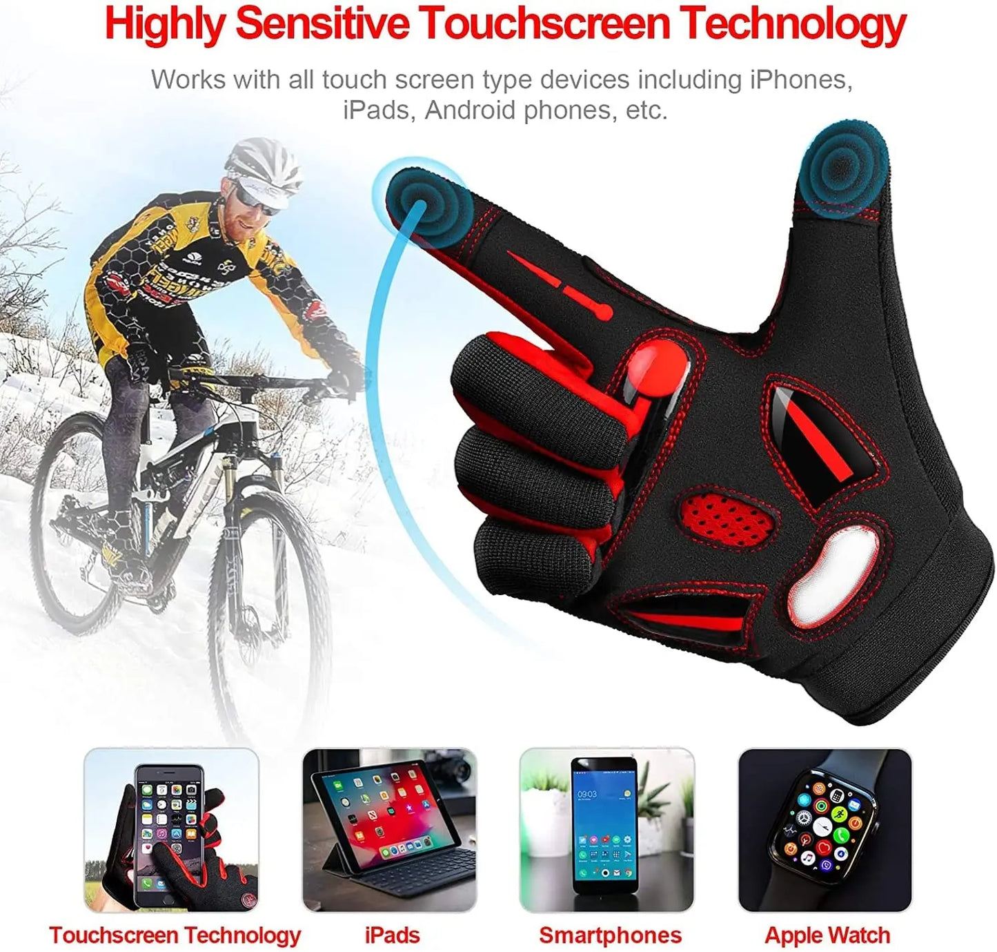 Moreok Racing Gloves Motocross Breathable Non Slip MTB Cycling