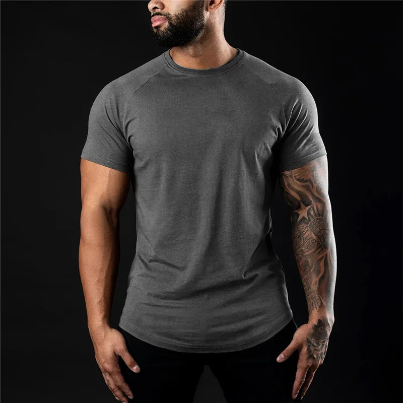 Plain Cotton Gym T Shirt For Women Short Sleeve Breathable