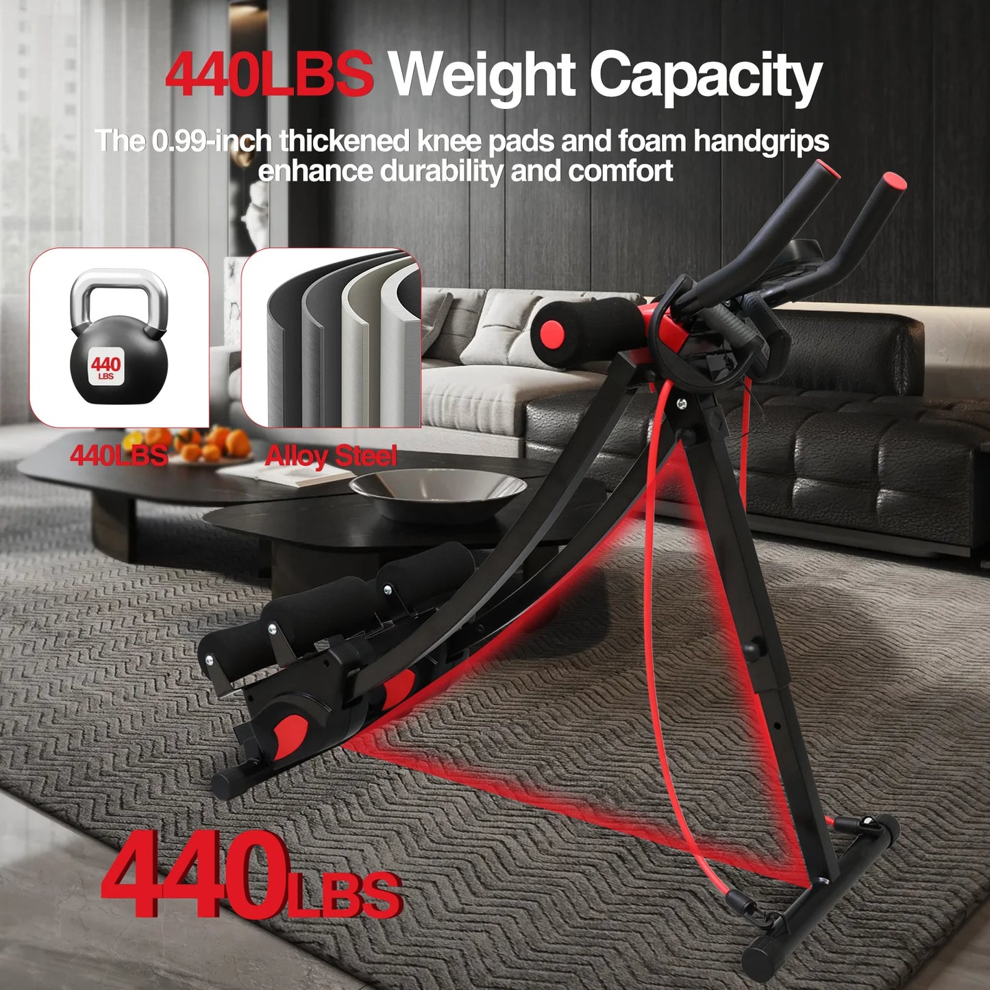 Abdominal Trainer AB Machine For Home Gym Foldable Adjustable
