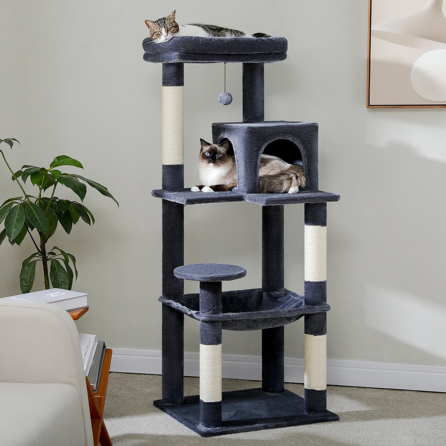 PAWZ Road 5-Level Cat Tree For Indoor Cats Scratching Posts