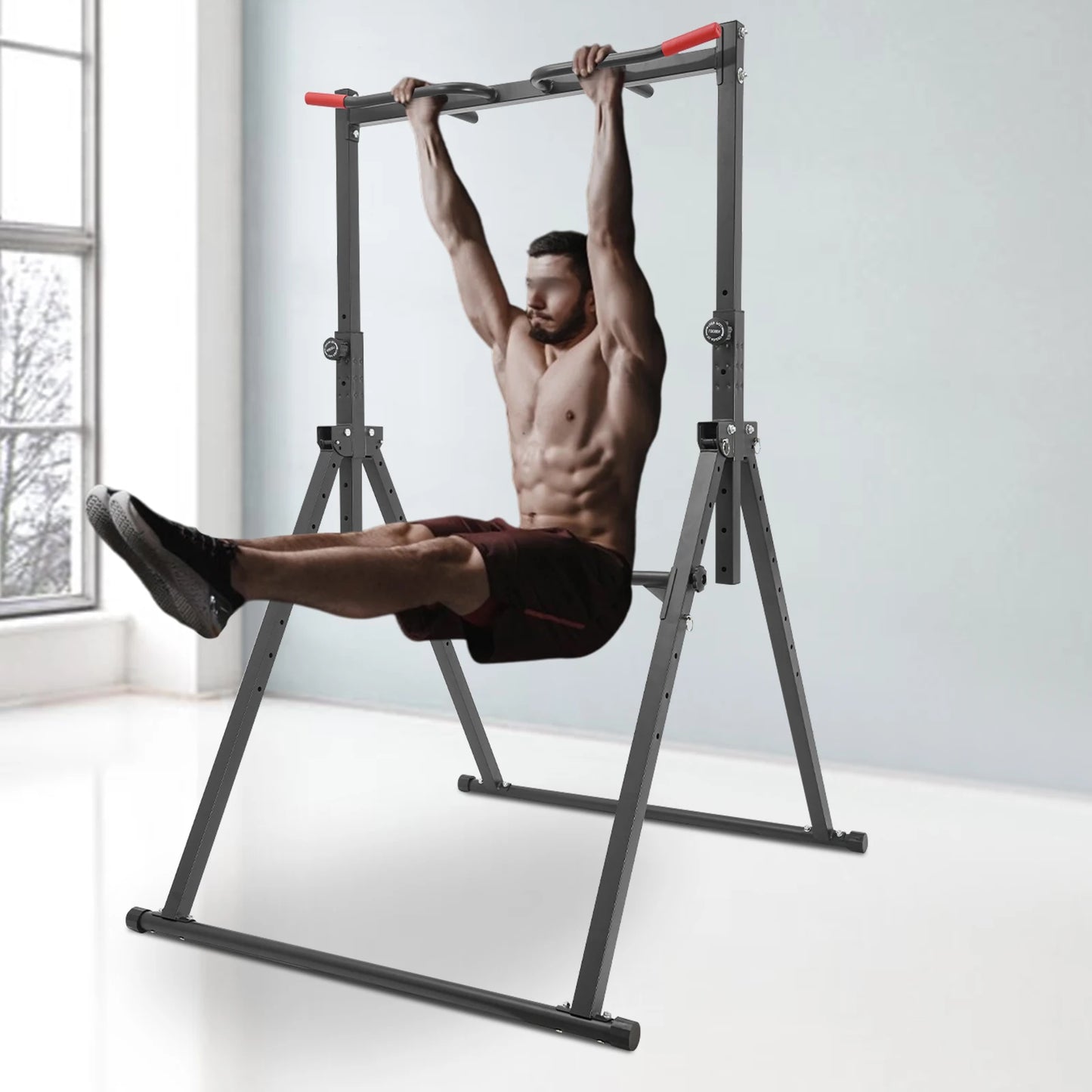 Power Tower Pull-Up Bar Dip Station For Home Gym Equipment