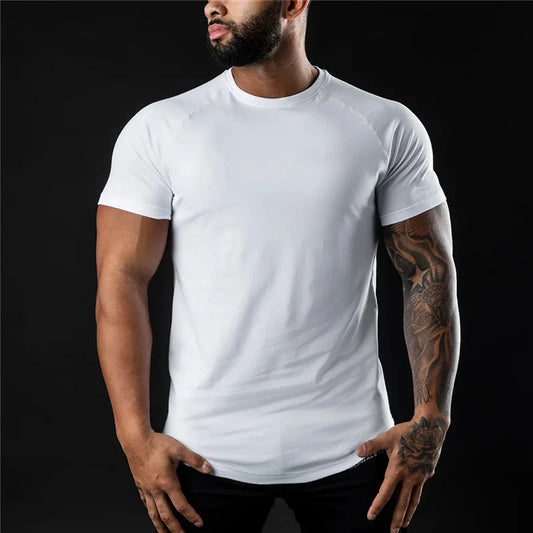 Plain Cotton Gym T Shirt For Women Short Sleeve Breathable