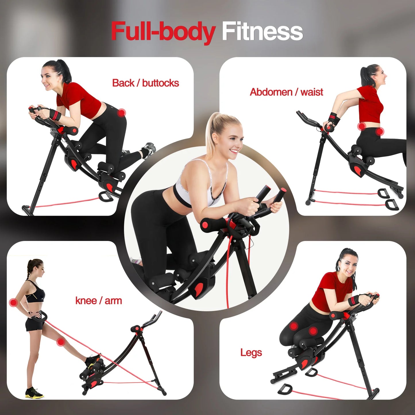 Abdominal Trainer AB Machine For Home Gym Foldable Adjustable