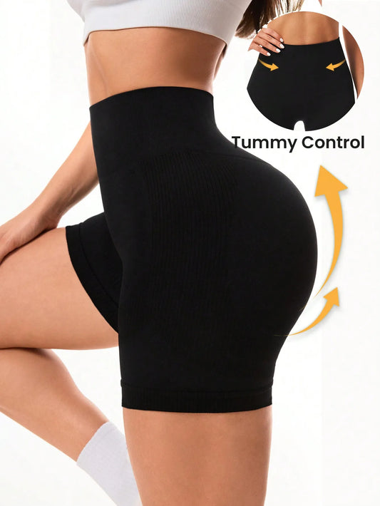 Seamless High Waist Yoga Shorts For Women With Tummy Control