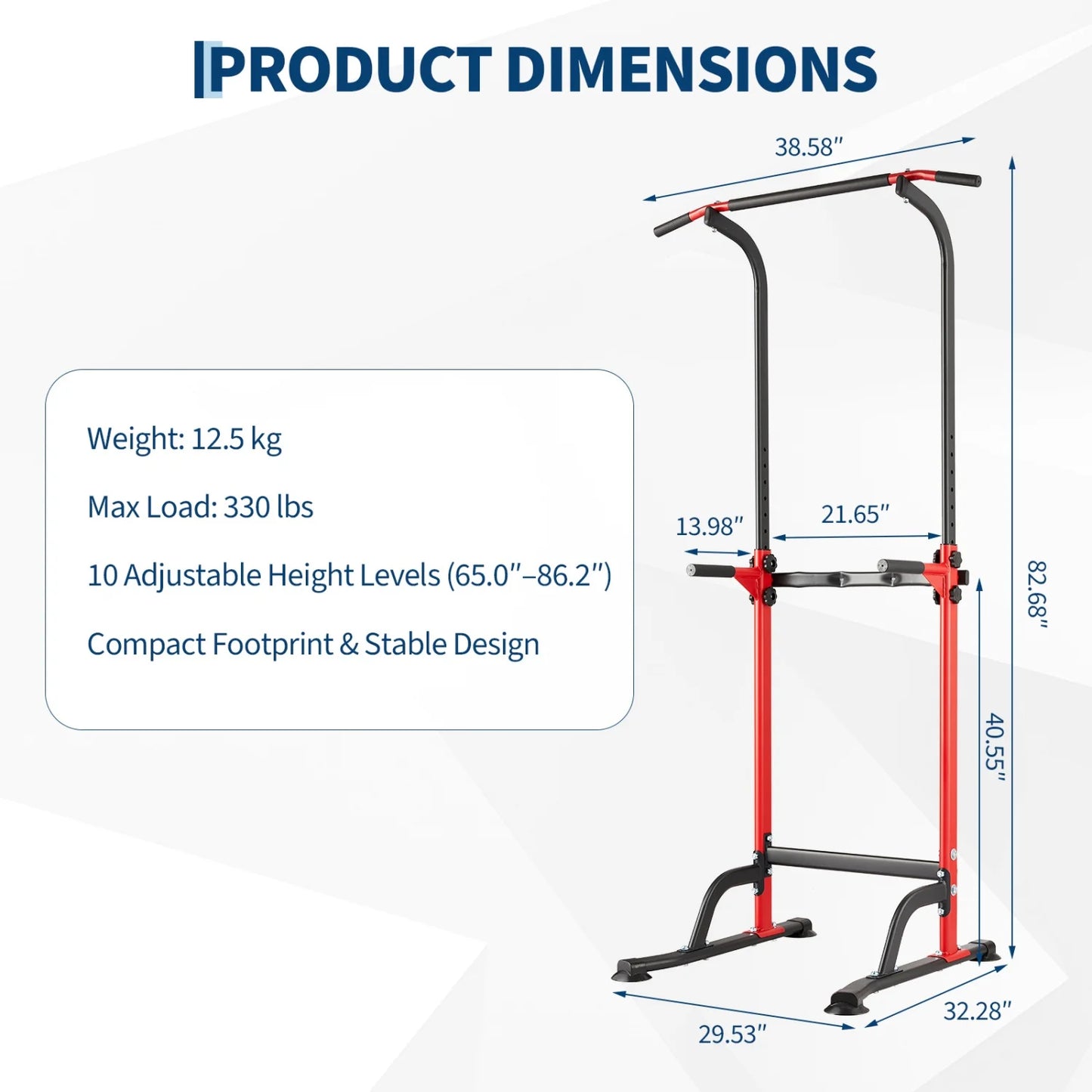 HiMISS Power Tower Pull Up Dip Station for Full Body