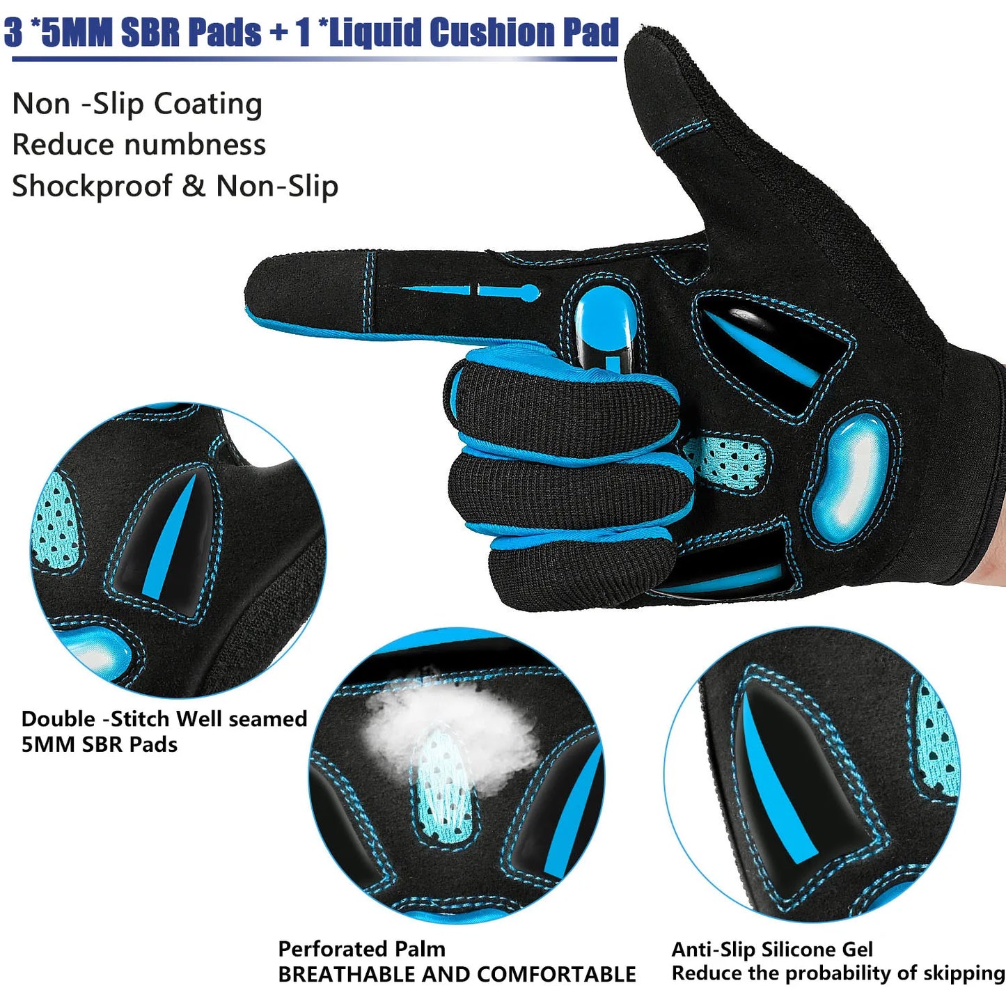 Moreok Racing Gloves Motocross Breathable Non Slip MTB Cycling