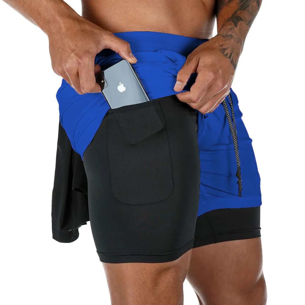 Camo Running Shorts For Men Quick Dry Gym Training Wear