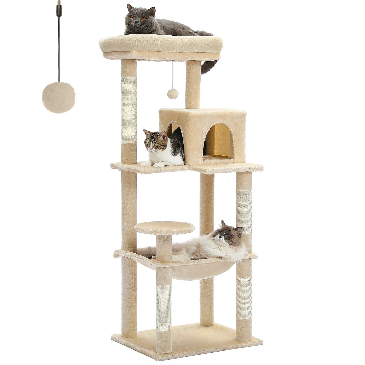 PAWZ Road 5-Level Cat Tree For Indoor Cats Scratching Posts
