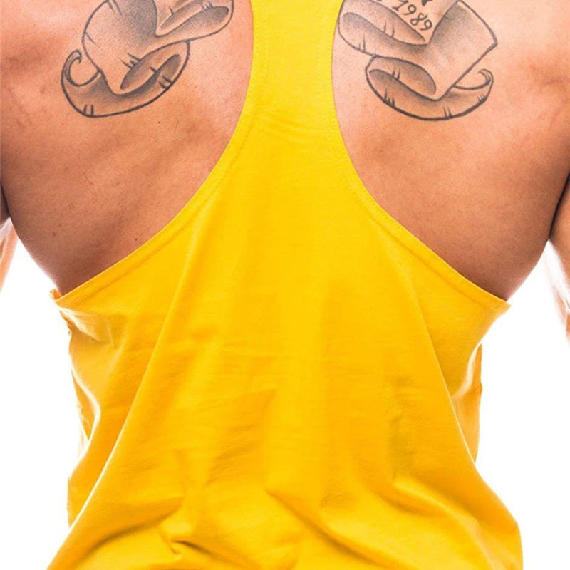 Cotton Gym Tank Top YBack Vest for Men Breathable Comfort
