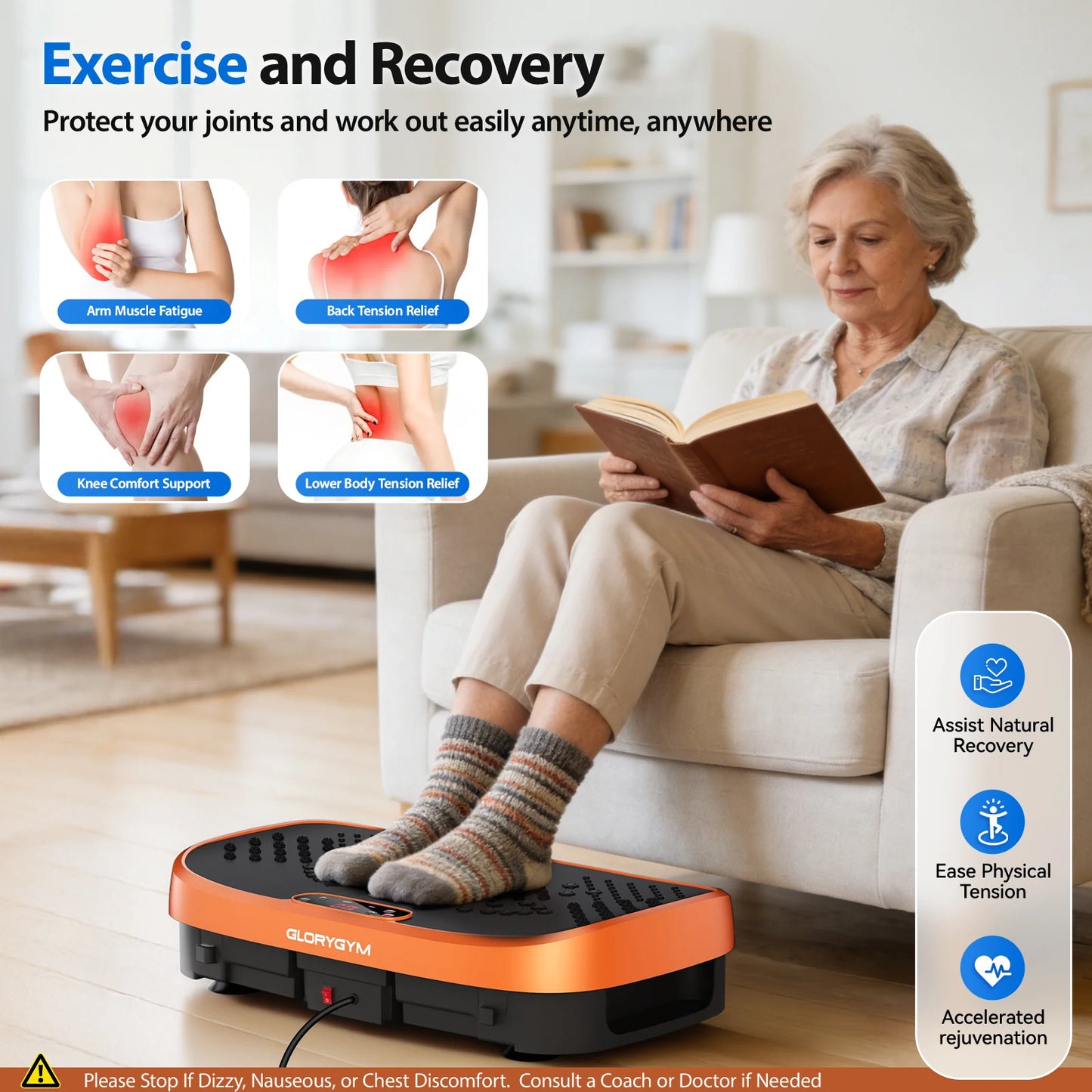 Vibration Plate Fat Burning Machine 120 Levels 330lbs Capacity