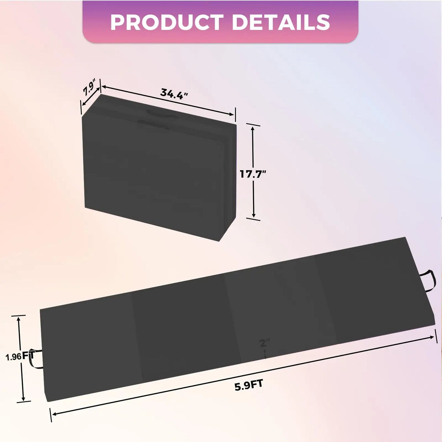 HiMISS Folding Gymnastics Mat For Home Gym Tumbling And Yoga