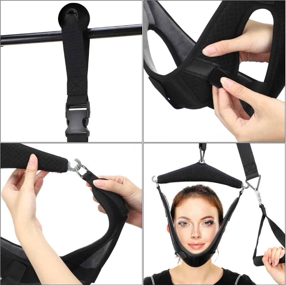 Cervical Neck Traction Device Adjustable Hanging Belt For Pain Relief
