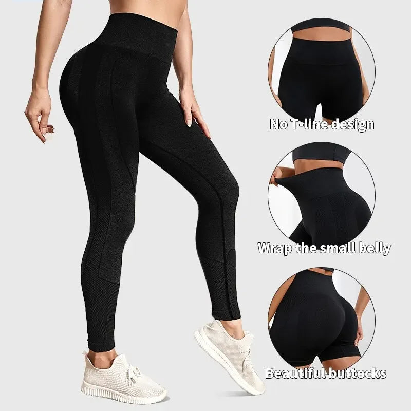 Yoga Sport Women's Seamless Push Up Fitness Leggings