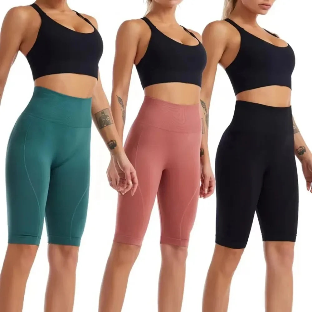 VEKY Women High Waist Sports Biker Shorts For Training