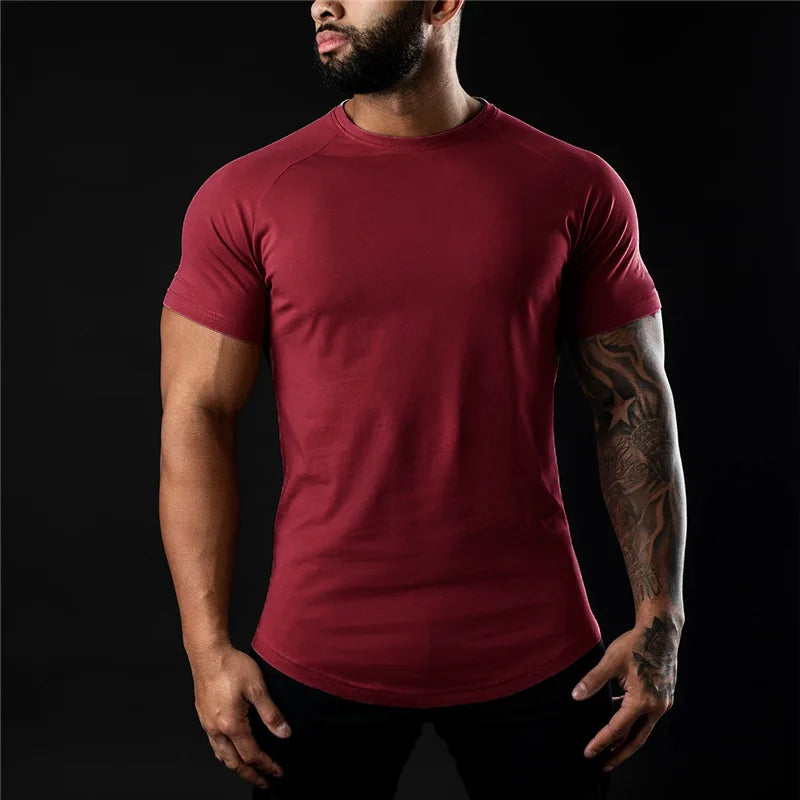 Plain Cotton Gym T Shirt For Women Short Sleeve Breathable