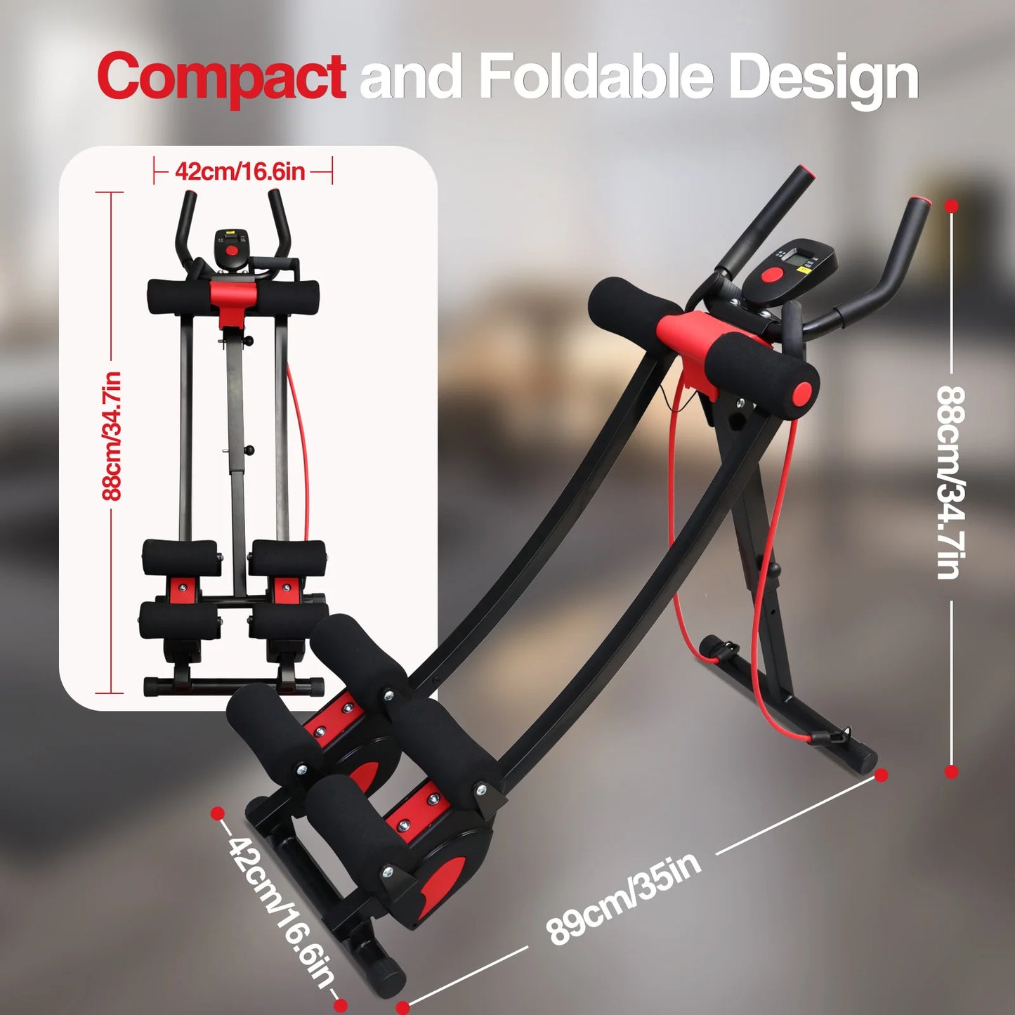 Abdominal Trainer AB Machine For Home Gym Foldable Adjustable